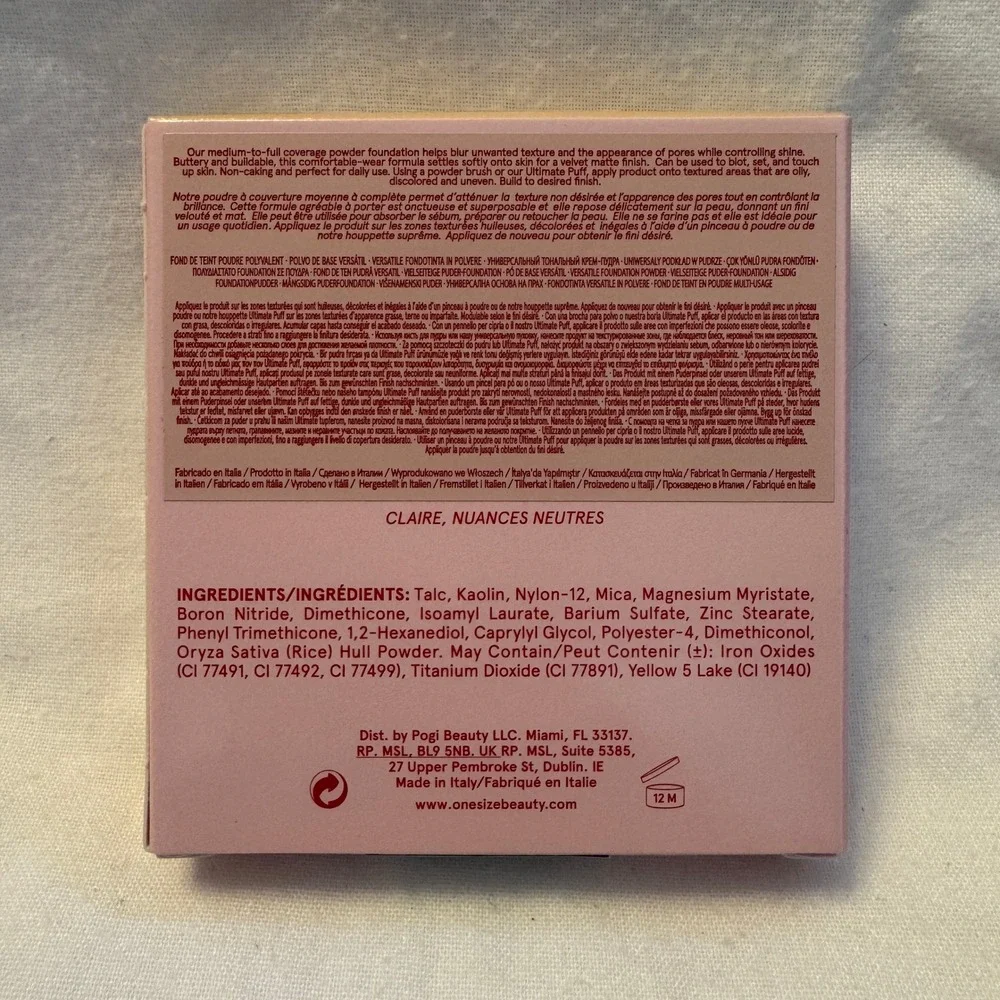 ONE/SIZE Turn Up The Base Versatile Foundation Powder - Light 2 (N) - NEW‎